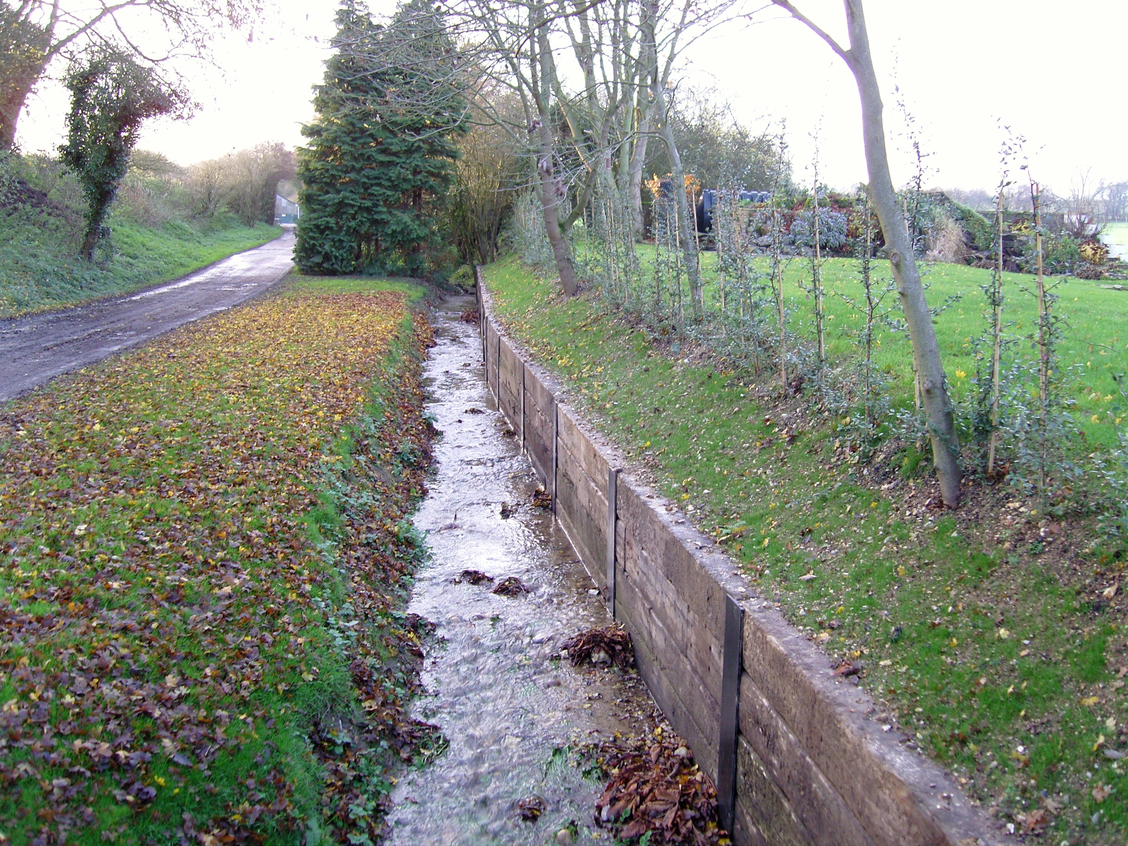 Construction of Ditch Retaining Bank — Hertfordshire